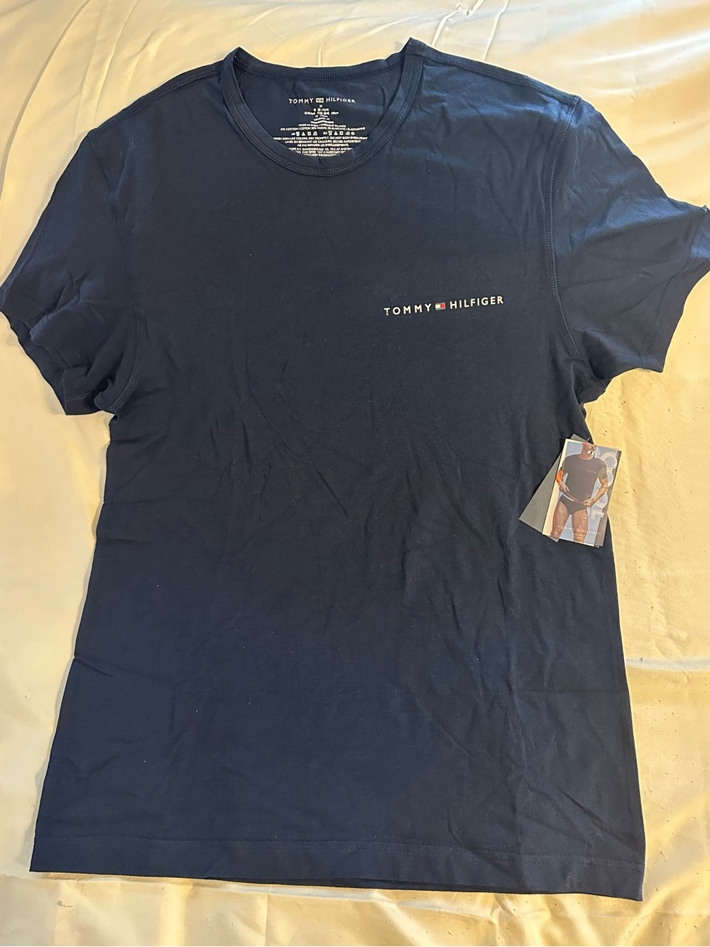 Tommy Hilfiger Navy Short Sleeve Crewneck Logo Tee